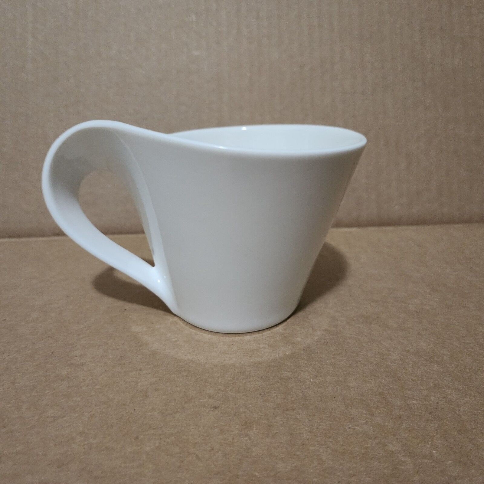 Villeroy & Boch NewWave White Coffee Cup & Saucer Set Porcelain Asymmetrical