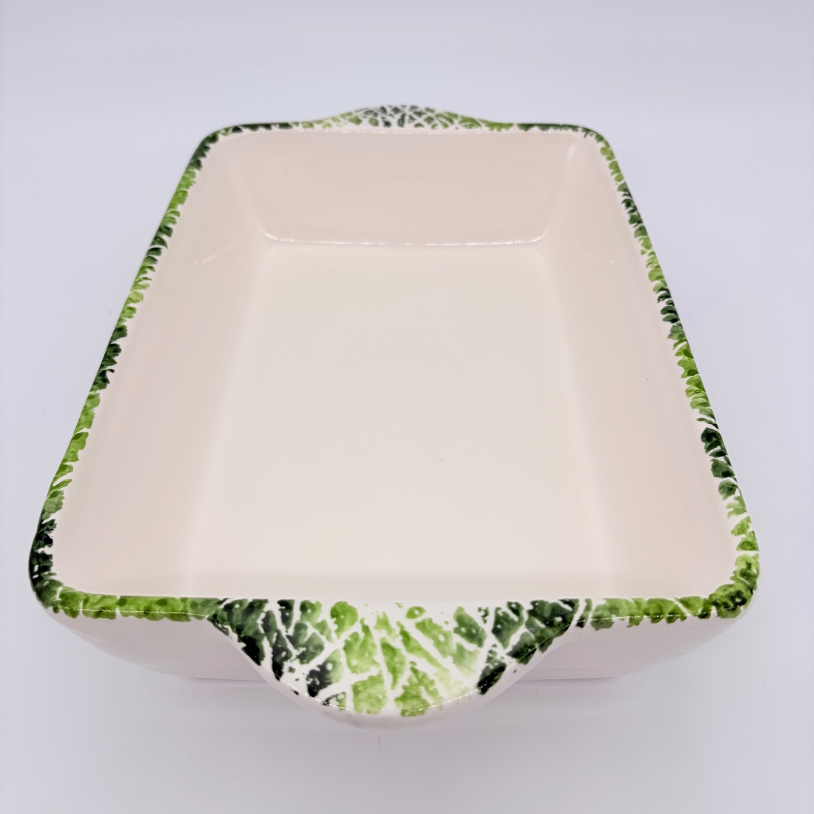 La Tavola Casserole Lasagna Baking Dish Olives and Leaves Hand Painted Italy