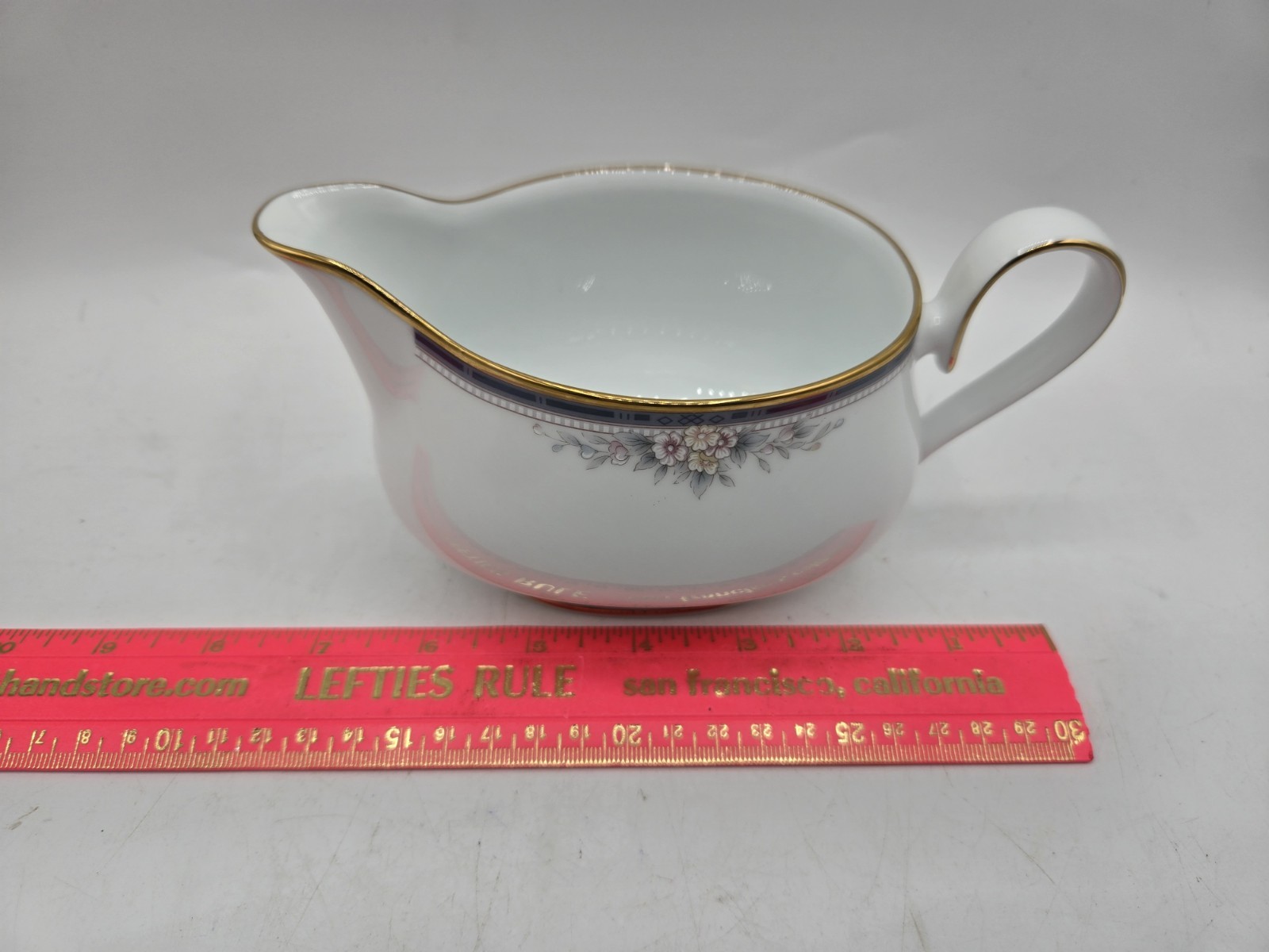 NORITAKE Porcelain China “ONTARIO” Gravy Boat & Saucer #3763 Elegant Dining Vtg