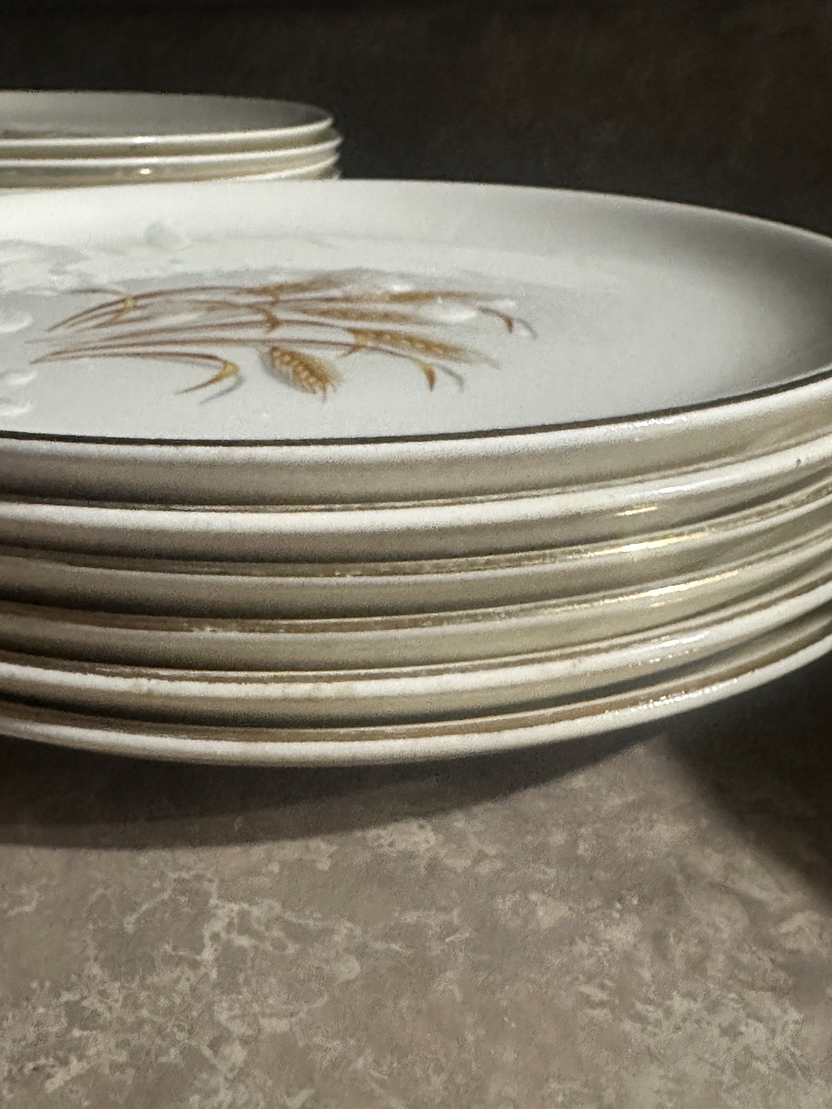 Vintage Golden Wheat dish set