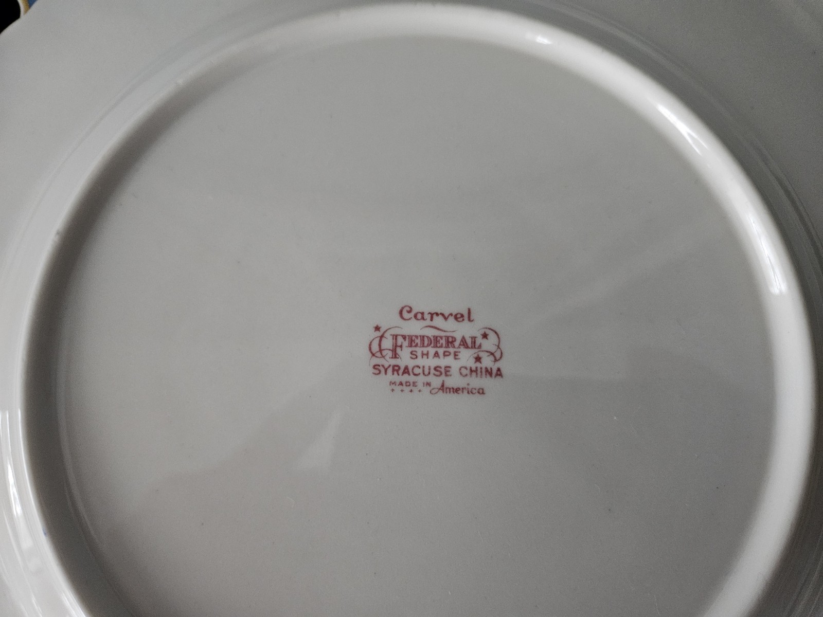 (12) 1962-1967 Syracuse Federal Shape China Carvel Dinner 10″ Plate Vtg 12 Pc