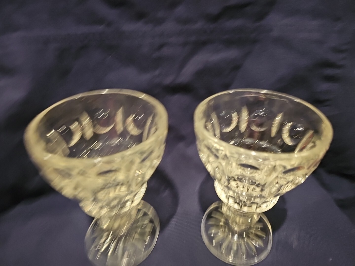 Water Goblets Classique-Clear by COLONY Glass Set of 2 Glasses Vintage.