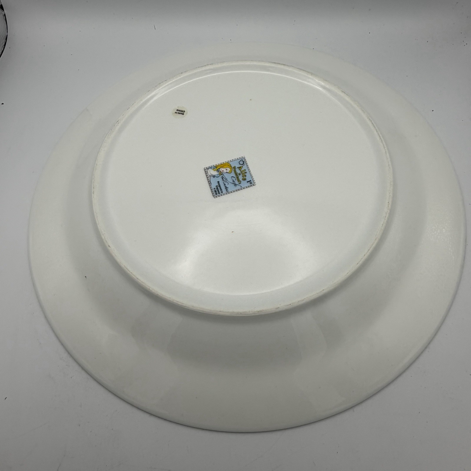 Paul Cardew Alice in Wonderland Cafe 2 Dinner 4 Salad Plate 2 Wide Rim Bowl 2010