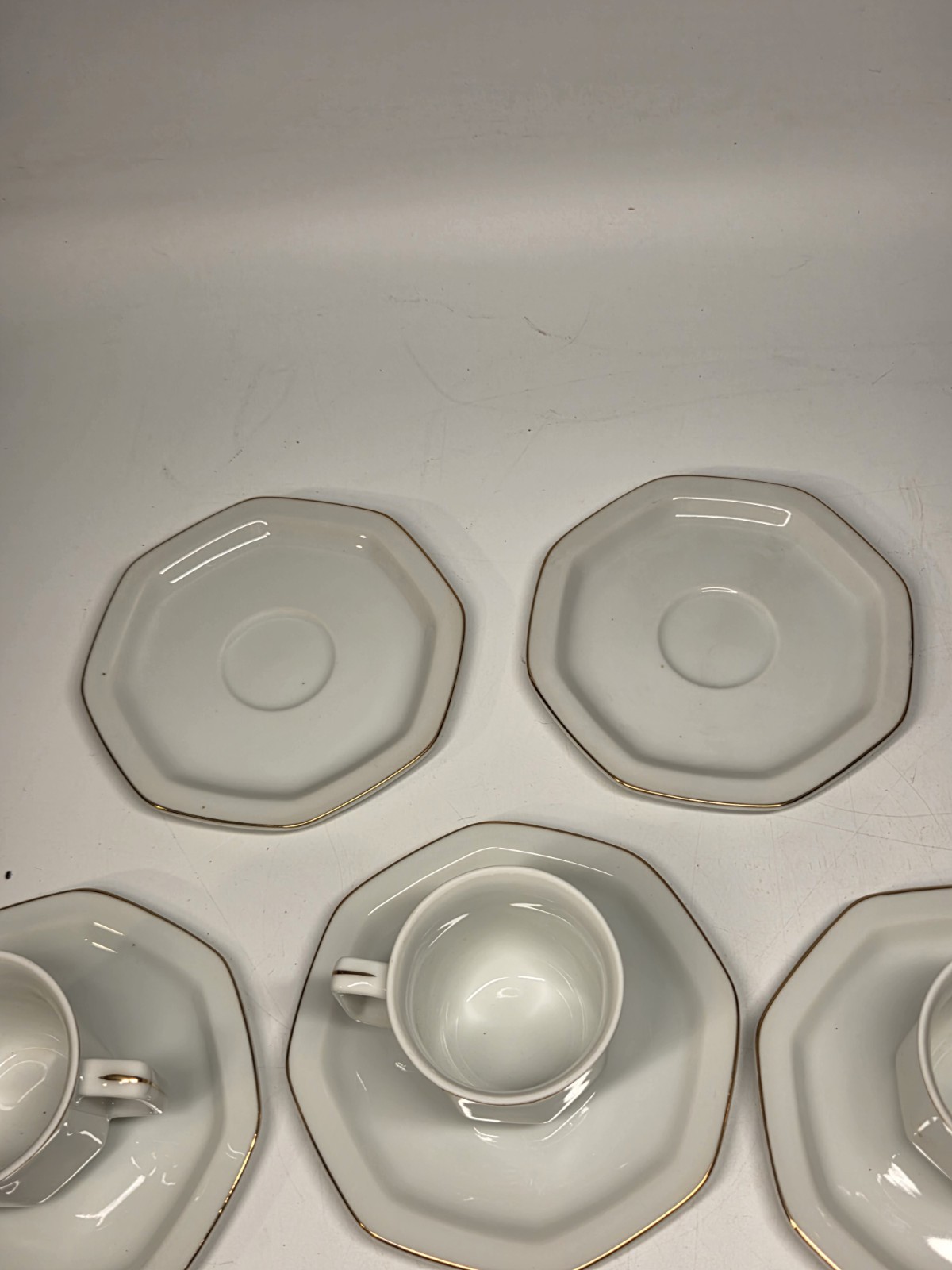 Set Of 6 Vintage TOSCANY (Japan) Guilded Demitasse/Espresso Cups And Saucers