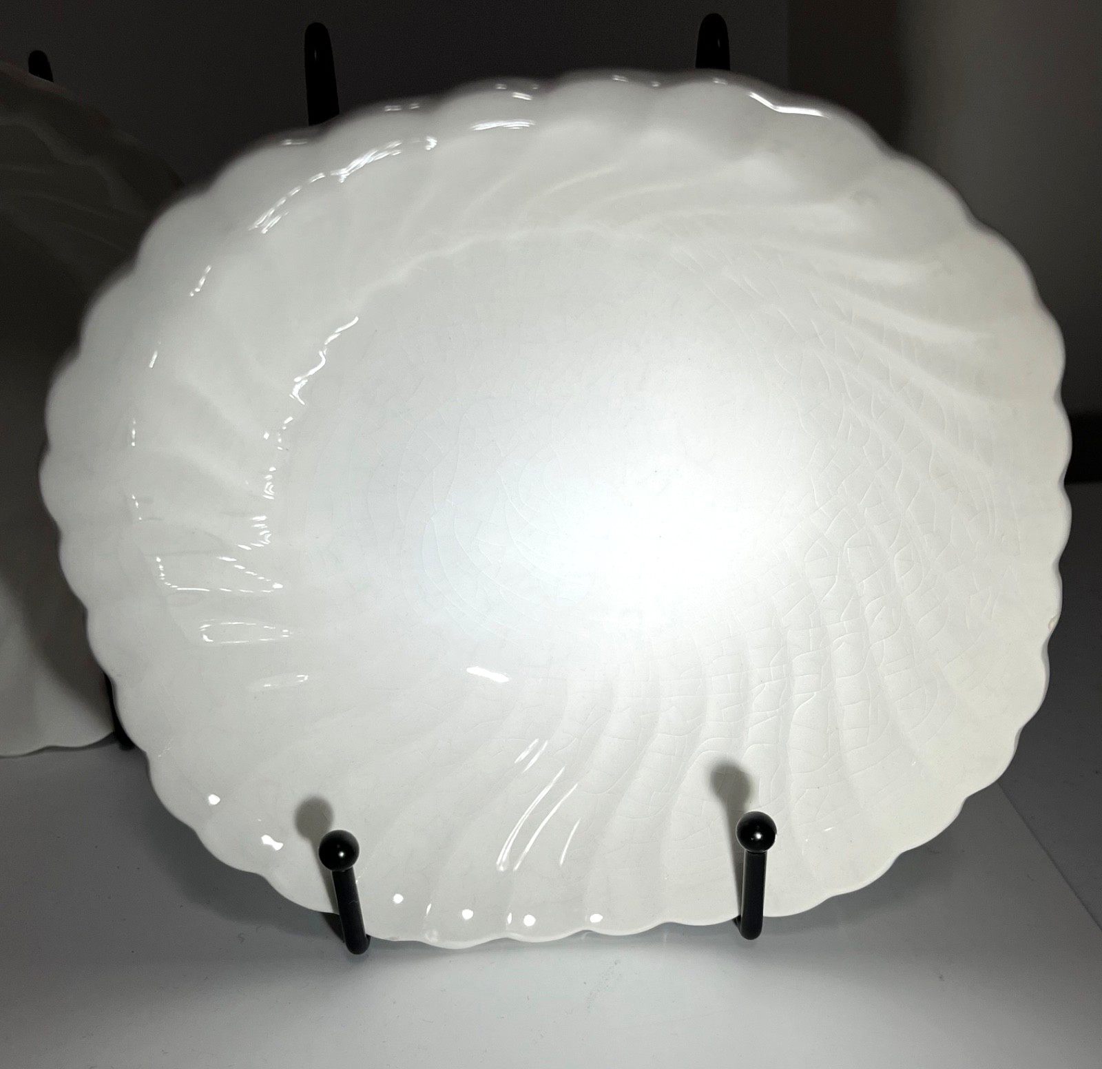 Johnson Bros White Swirl Ironstone 6.25″ Square Bowls Made in England, SET/3
