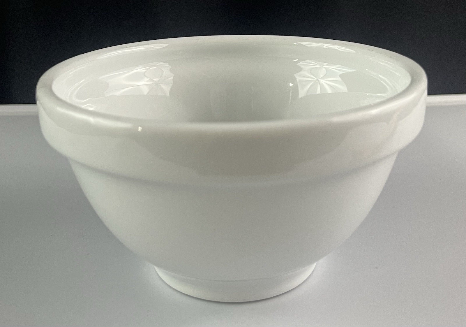 Vintage Naaman Israel White Fine Porcelain Small Bowls Set of 4 Stackable 5″