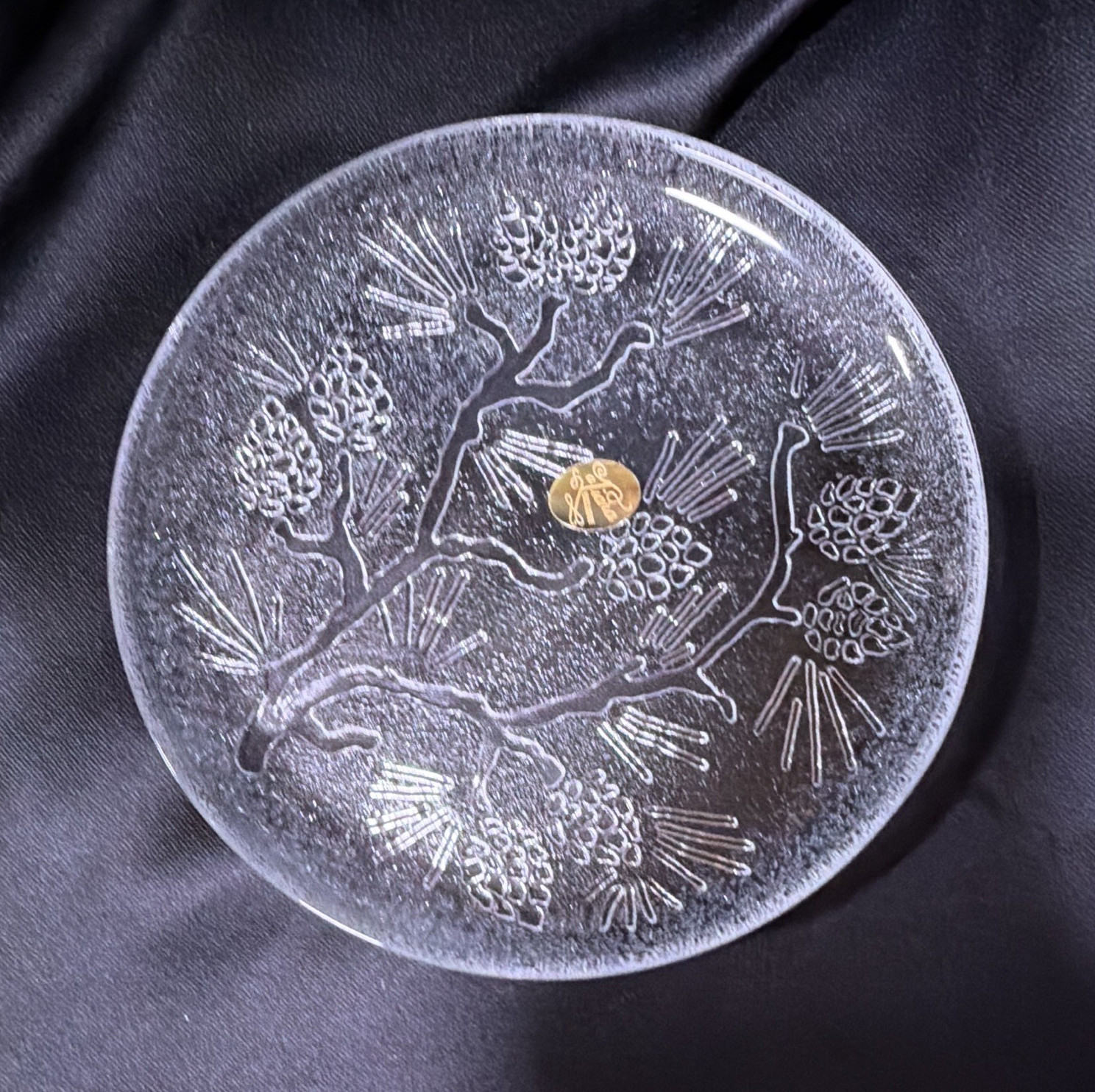 Tiara/Indiana Glass Ponderosa Pine Salad Plate 8-inch Set of 4