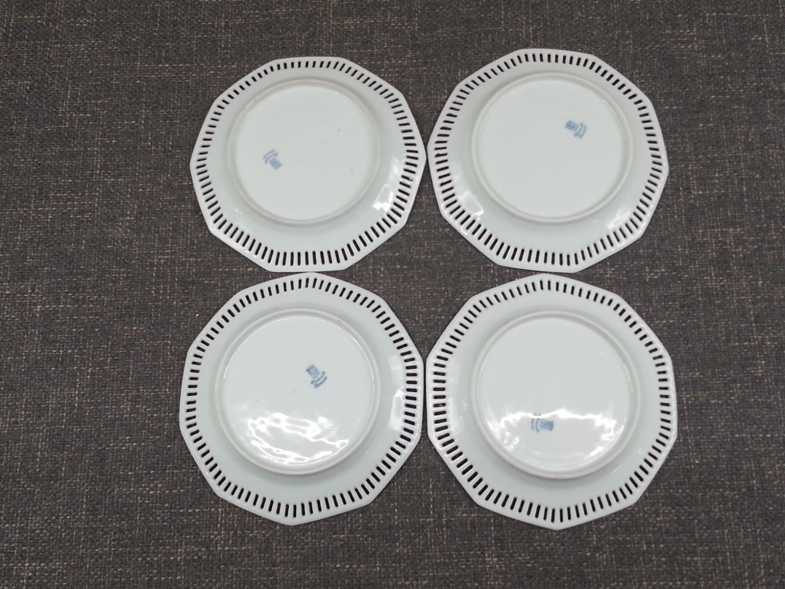11pc Vintage Schumann Bavaria Reticulated Multi – Floral 7.25” Salad Plate