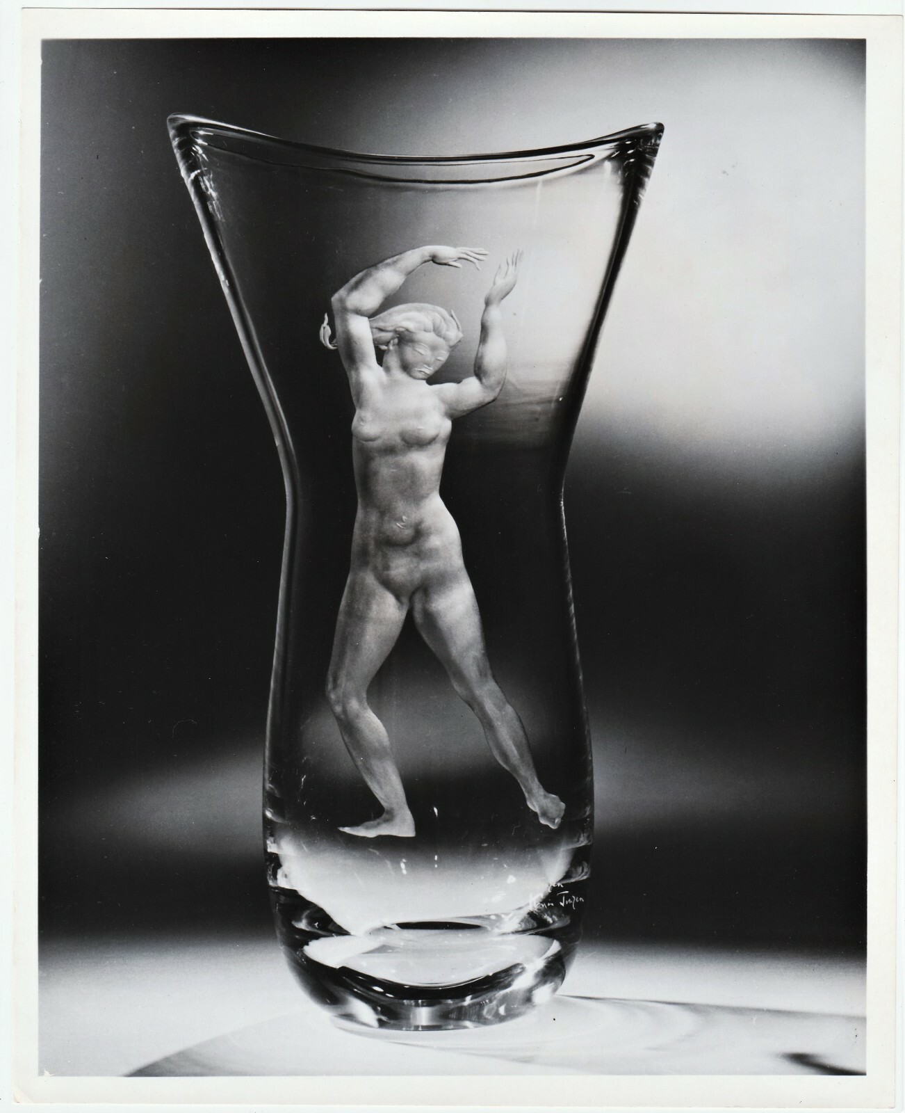 RARE Orig Advertising Photo – Steuben Glass- George Thompson Dancing Nude 1950s
