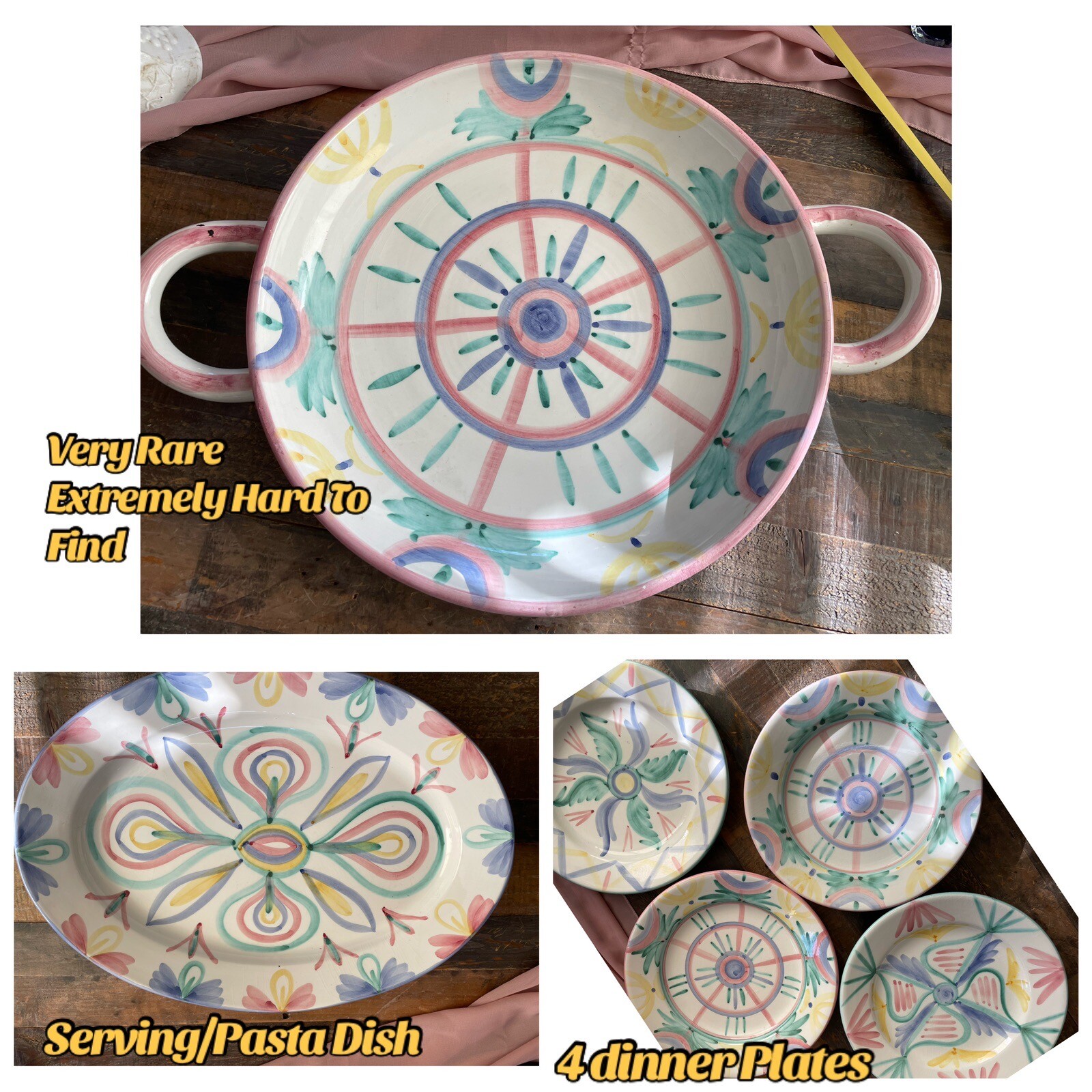 Vietri Vintage 1986 Rare Find Set