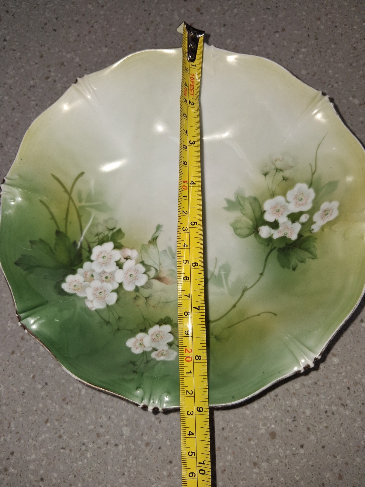 RS PRUSSIA GERMANY ANTIQUE BERRY SET (DOGWOOD PATTERN) Gorgeous patina