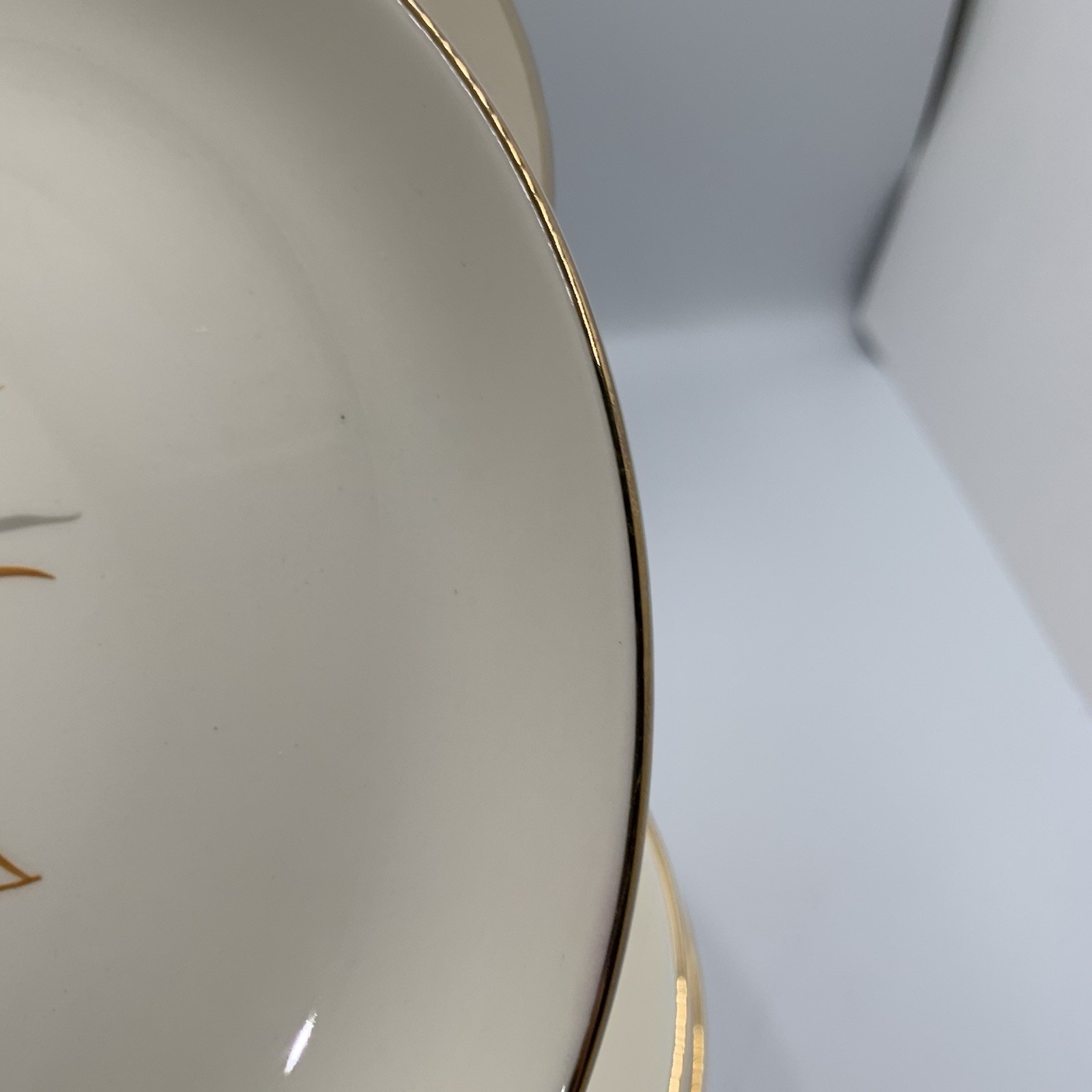 Vintage Homer Laughlin Golden Wheat 9″ Dinner Plates 22K Gold Trim Set of 7
