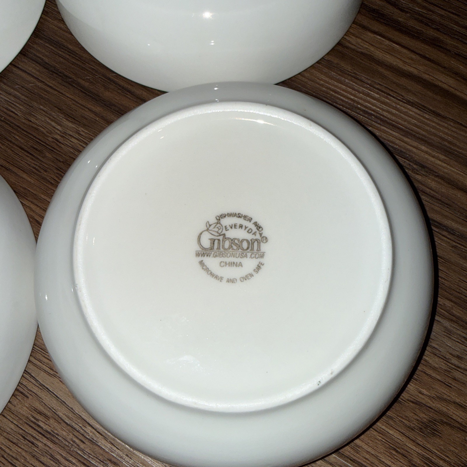 Gibson Herb Gardens Bowl Set: 4 bowls 7.25in and 1 bowl 10in Recipe Script Rim