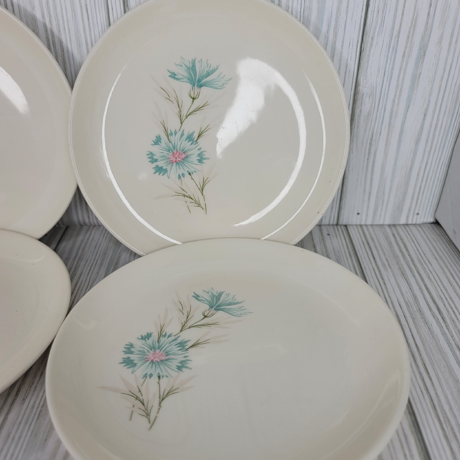 4 Vintage Taylor Smith Taylor Ever Yours Boutonniere Salad Plates 6.5in