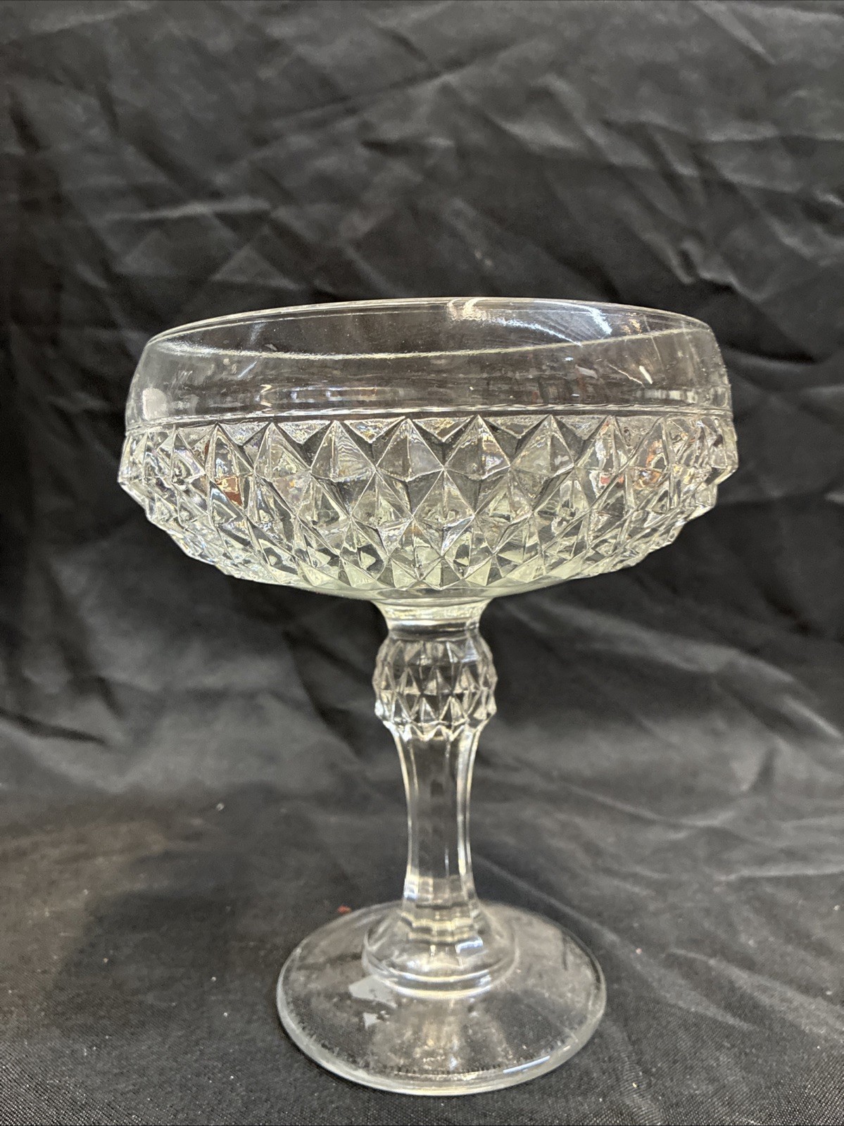 Vintage Indiana Glass Decorative Pedestal Candy Bowl