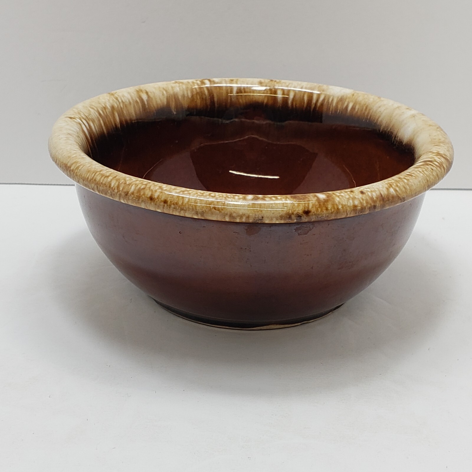 Vintage Hull Brown Drip Glaze Bowl Oven Proof Pottery 5.25″ Cereal Soup Dessert