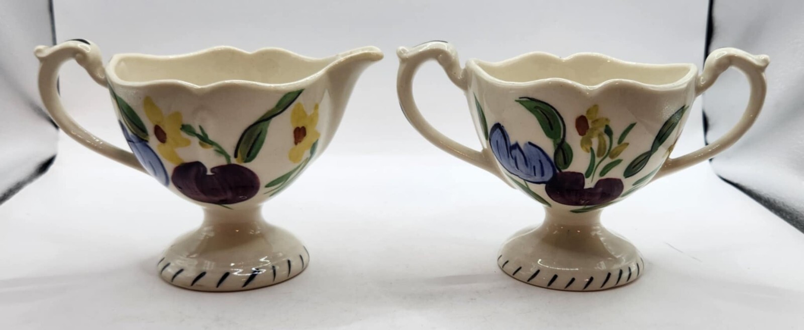 Vintage Blue Ridge China Easter Parade Creamer & Sugar Bowl