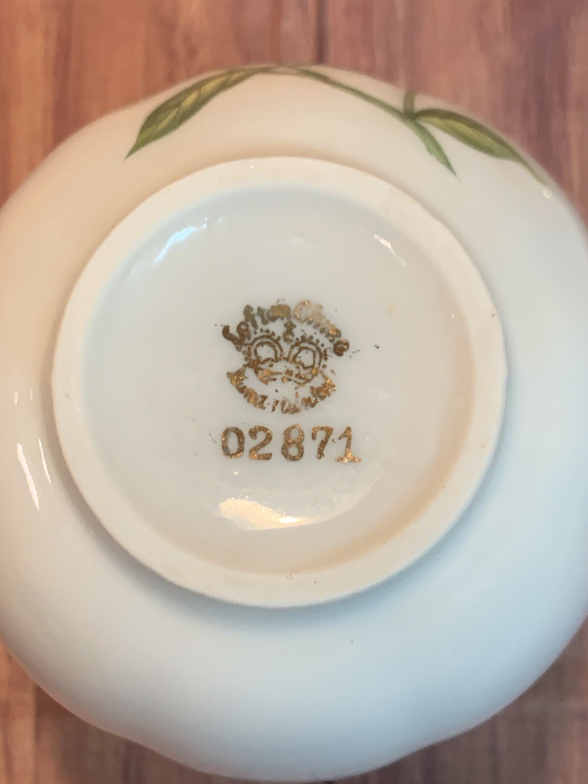 Lefton China ~ Dogwood Design *mini* Creamer and Saucer Set ~ Japan