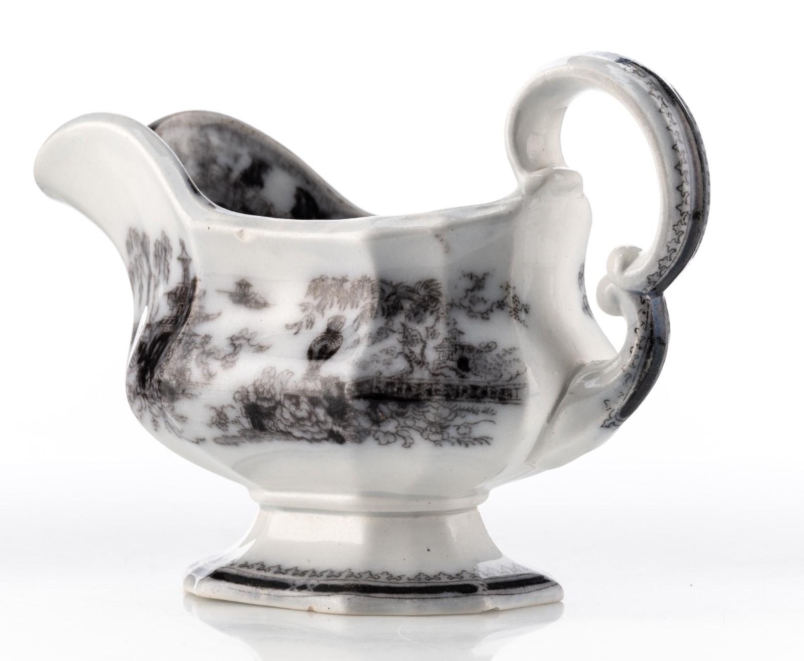 Mid 1800’s W. Adams & Son Staffordshire Ironstone Creamer Jeddo Mulberry 7×5″