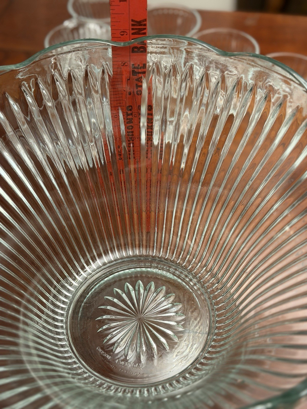 22 Piece Royal Crest by Gibson Punch Bowl, Stand, 10 Cups, 10 Hooks