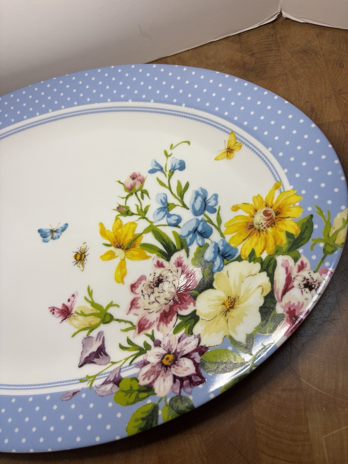 Vtg Katie Alice English Garden Oval Platter Plate 2546896