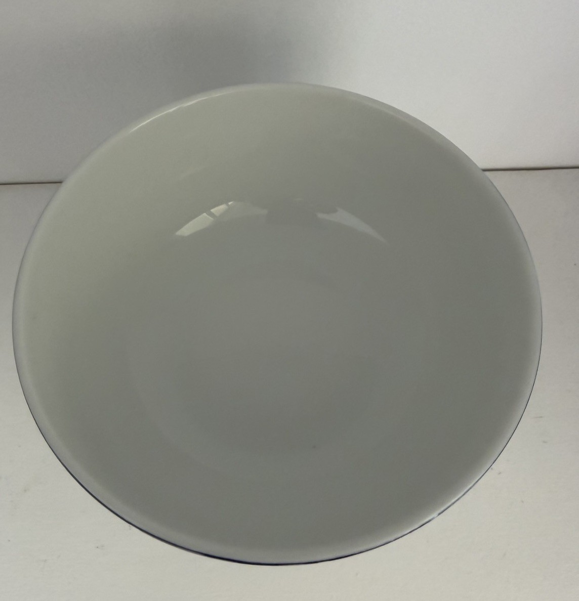 Crate & Barrel Blue Spiral Spal Porcelain Set of 6 Cereal Soup Bowls Portugal