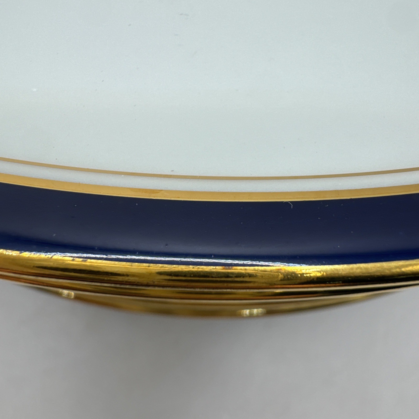 Set of 6 Charles Field Haviland Limoges France Cobalt Blue Gold 10″ Dinner Plate