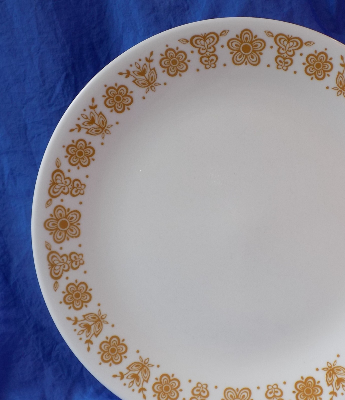 Corelle BUTTERFLY GOLD Pattern Dinner Plate 10.25″ X1 Corning Ware Discontinued