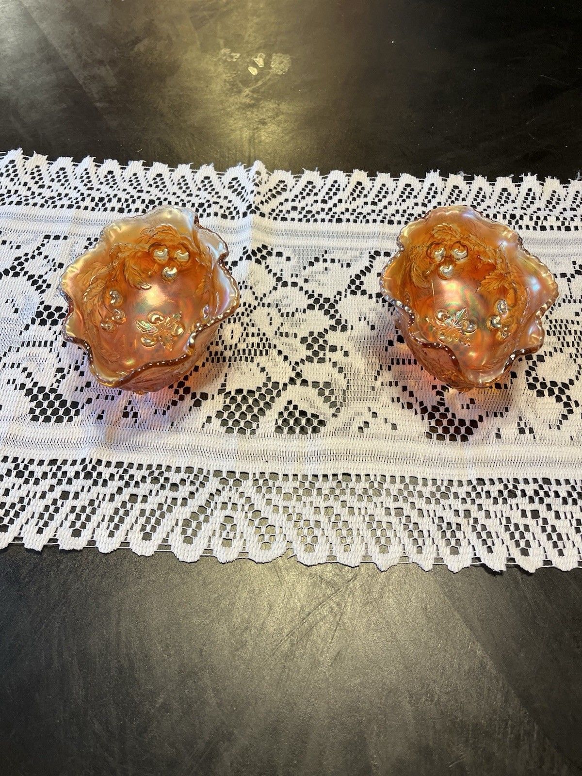 Antique (1905-1913) Dugan Glass Company Marigold Matching Berry Set