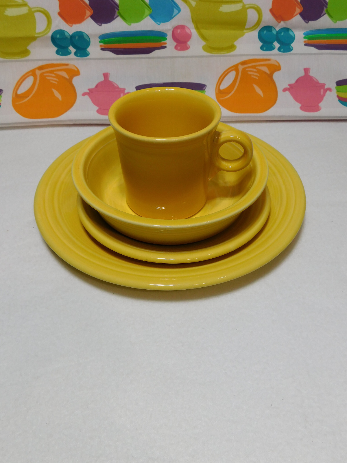 Fiesta Four Piece Place Setting Sunflower Yellow