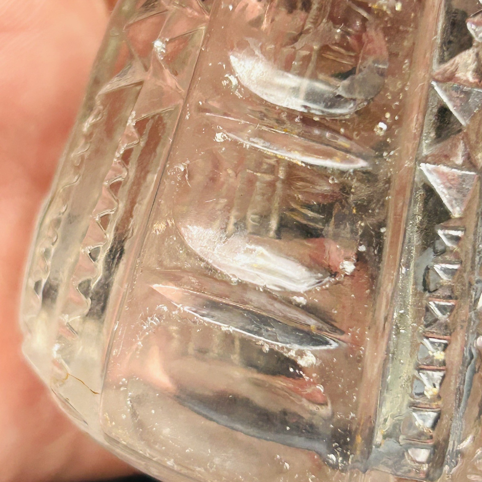 6 Piece Vintage And Antique Eapg Glass Clear Salt Shaker Mixed Lot Pressed