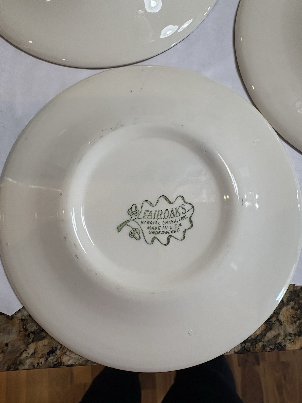 Royal China Fair Oaks Small Bread Plate With Farm Scene And Floral Border-3