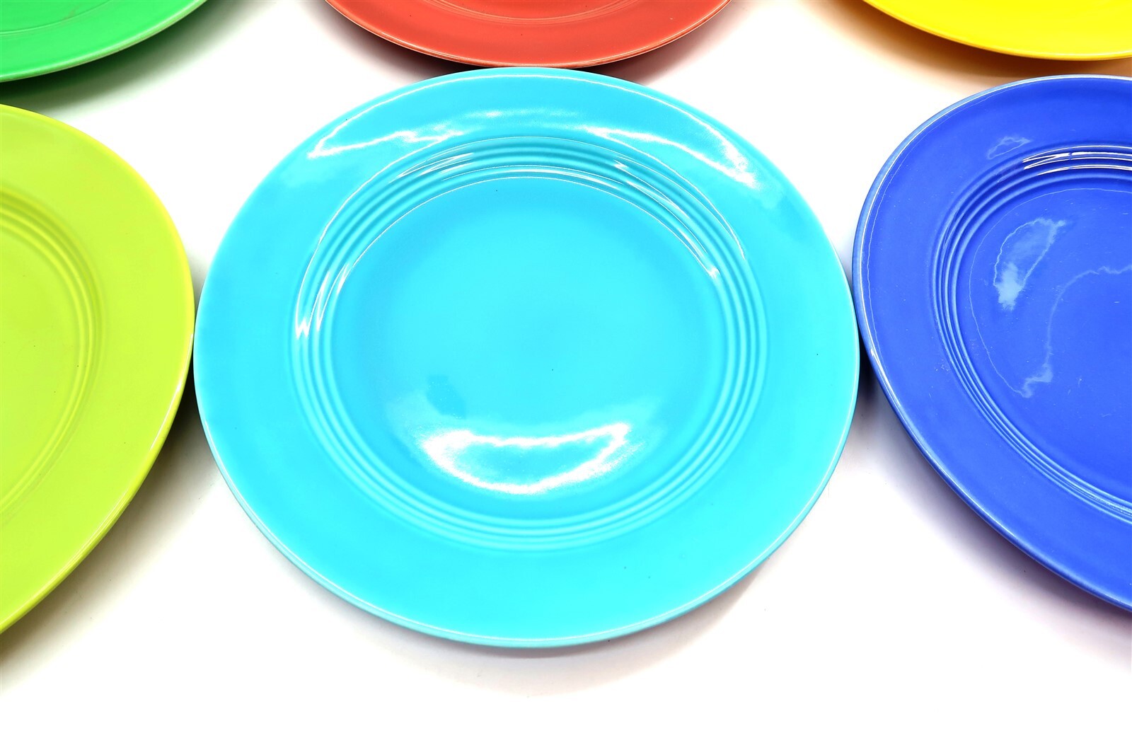 x8 Vintage HOMER LAUGHLIN HARLEQUIN 9 1/4″ Dinner Plates mixed colors NICE LOT!!