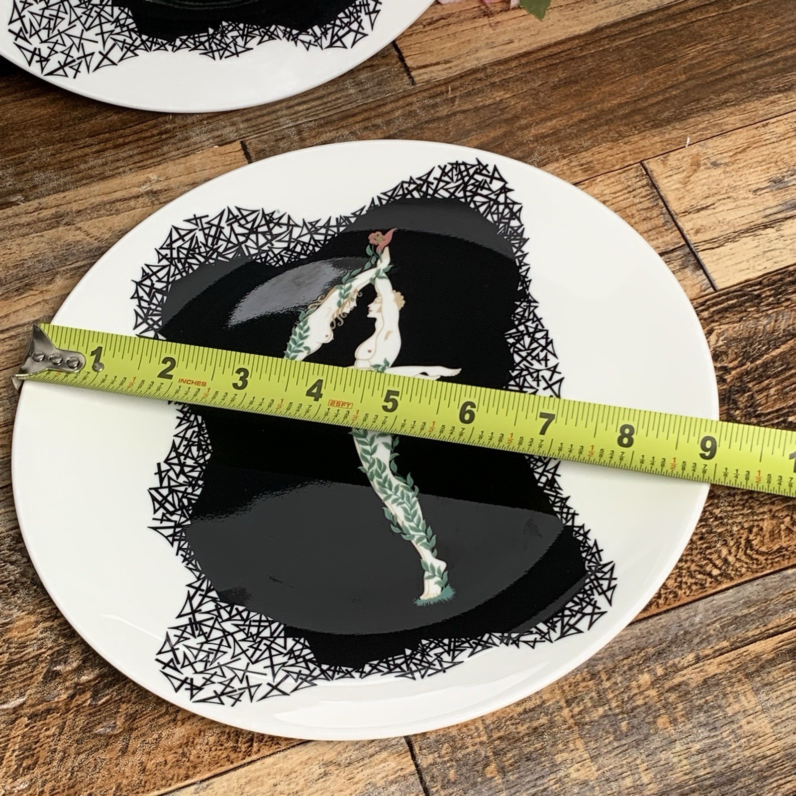 Erté – 2 & 4 The Numerals Made in Japan Bone China Plates – Lot of 4