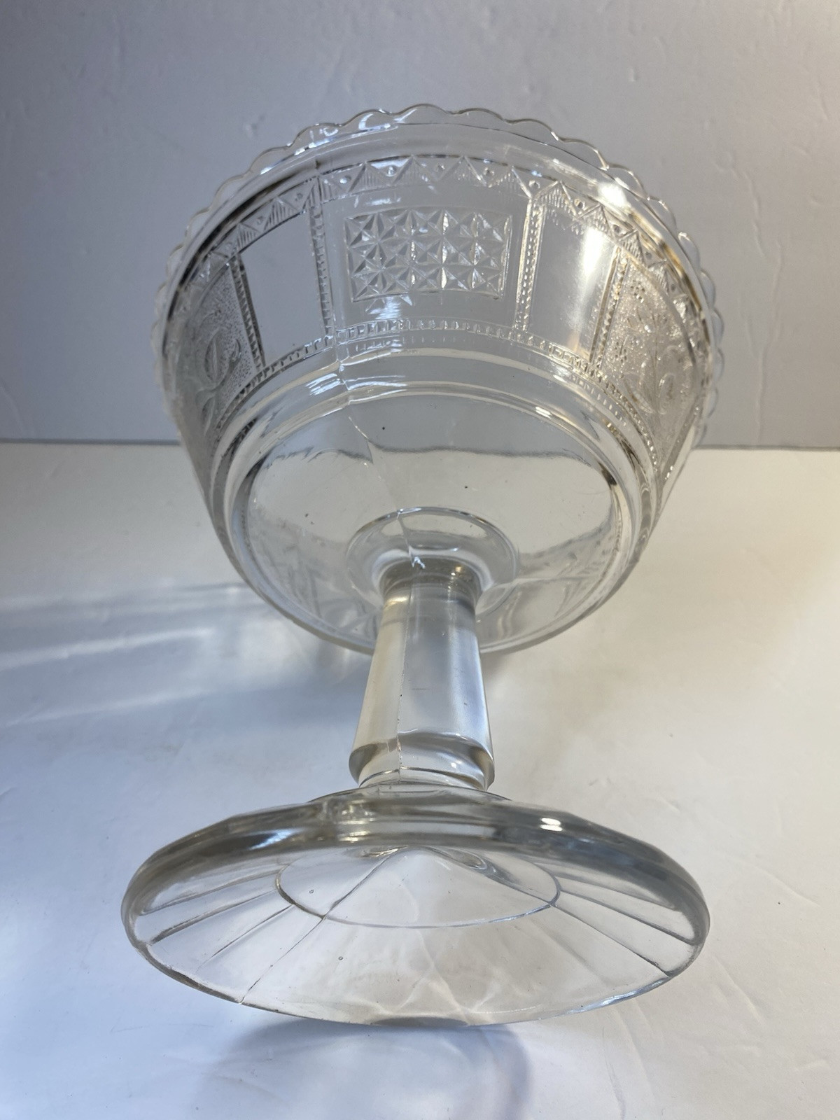 EAPG Bryce Brothers Regal (OMN) Compote AKA Forget Me Not 1883 NO LID 8” x 7” In