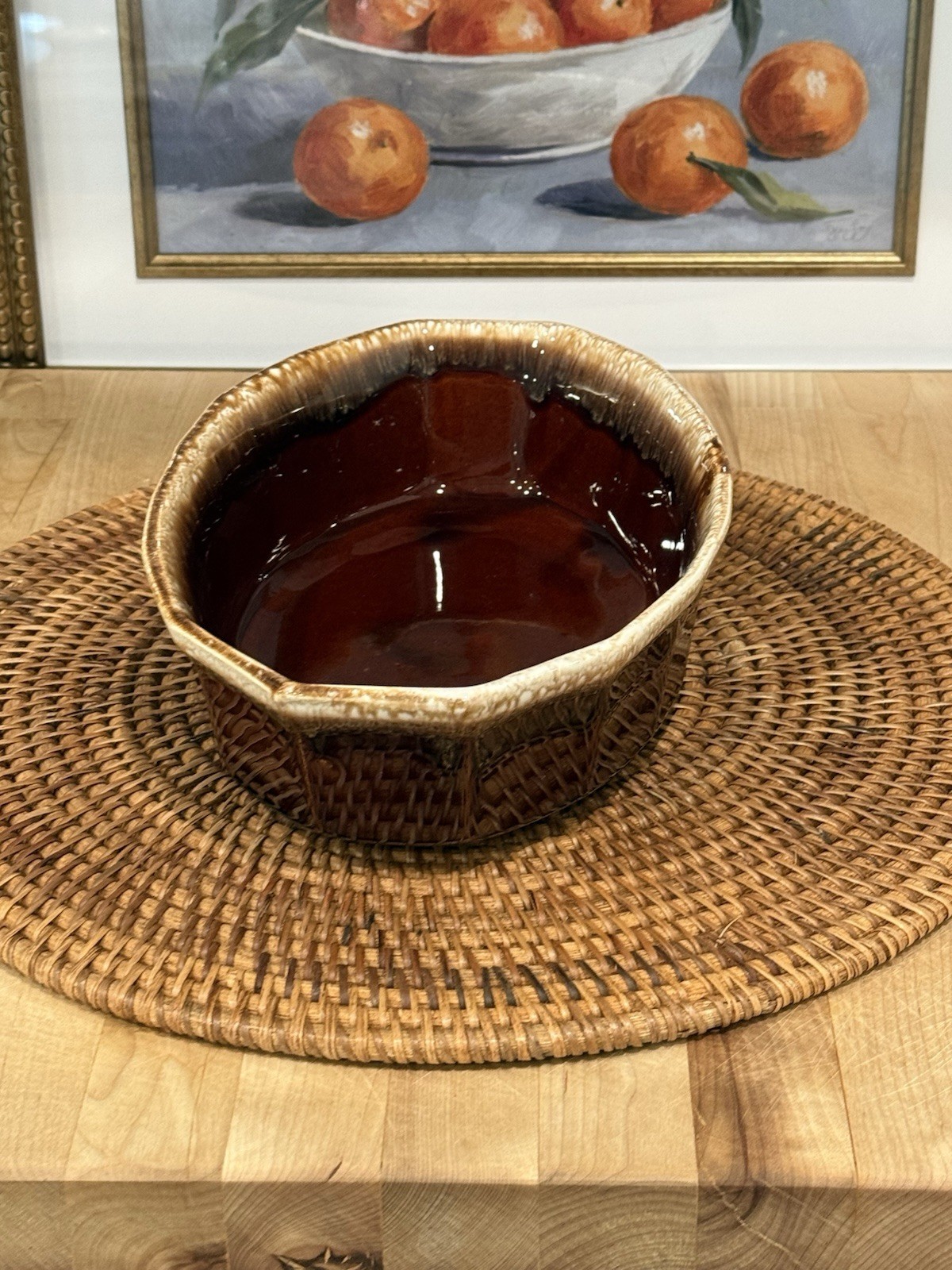 Vintage McCoy Brown Drip Glaze Oval Casserole Dish 7071 Oven Proof Stoneware USA