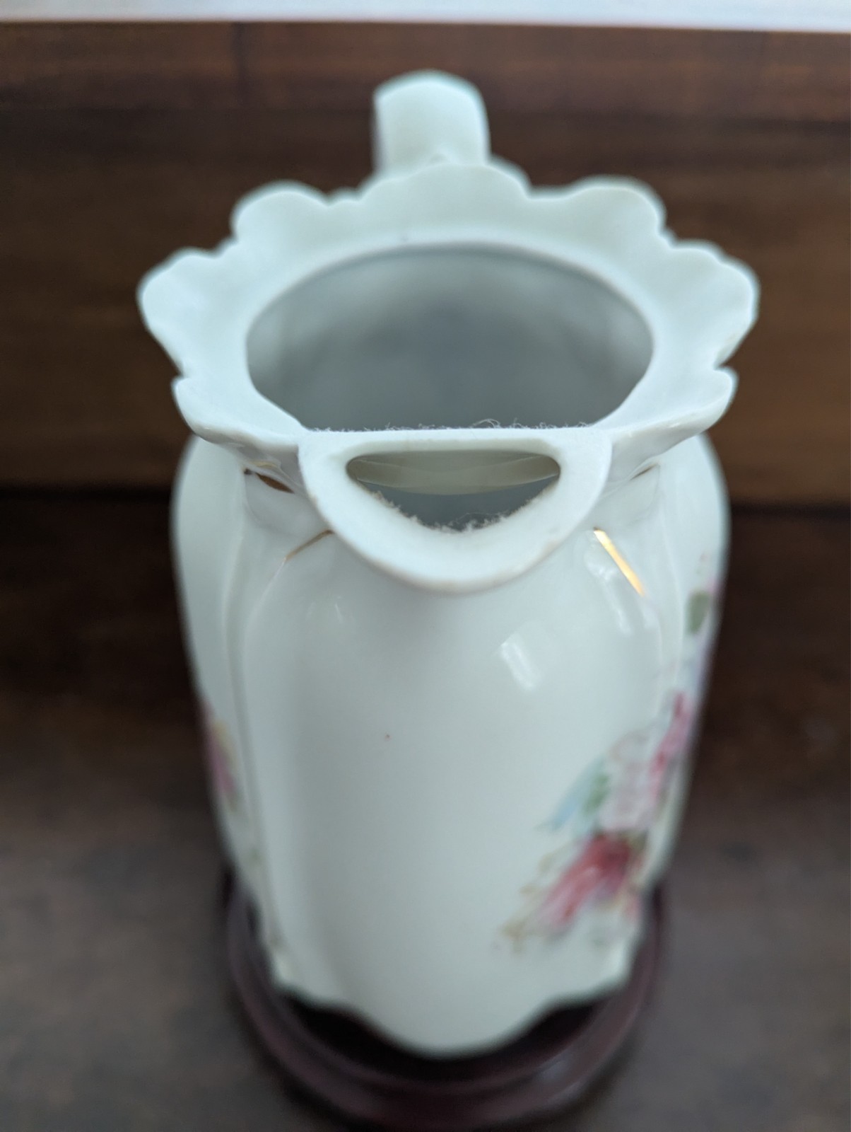 Mixed Set Vtg GERMAN BAVARIAN Porcelain Lusterware Pitcher, Creamer, & Sugar