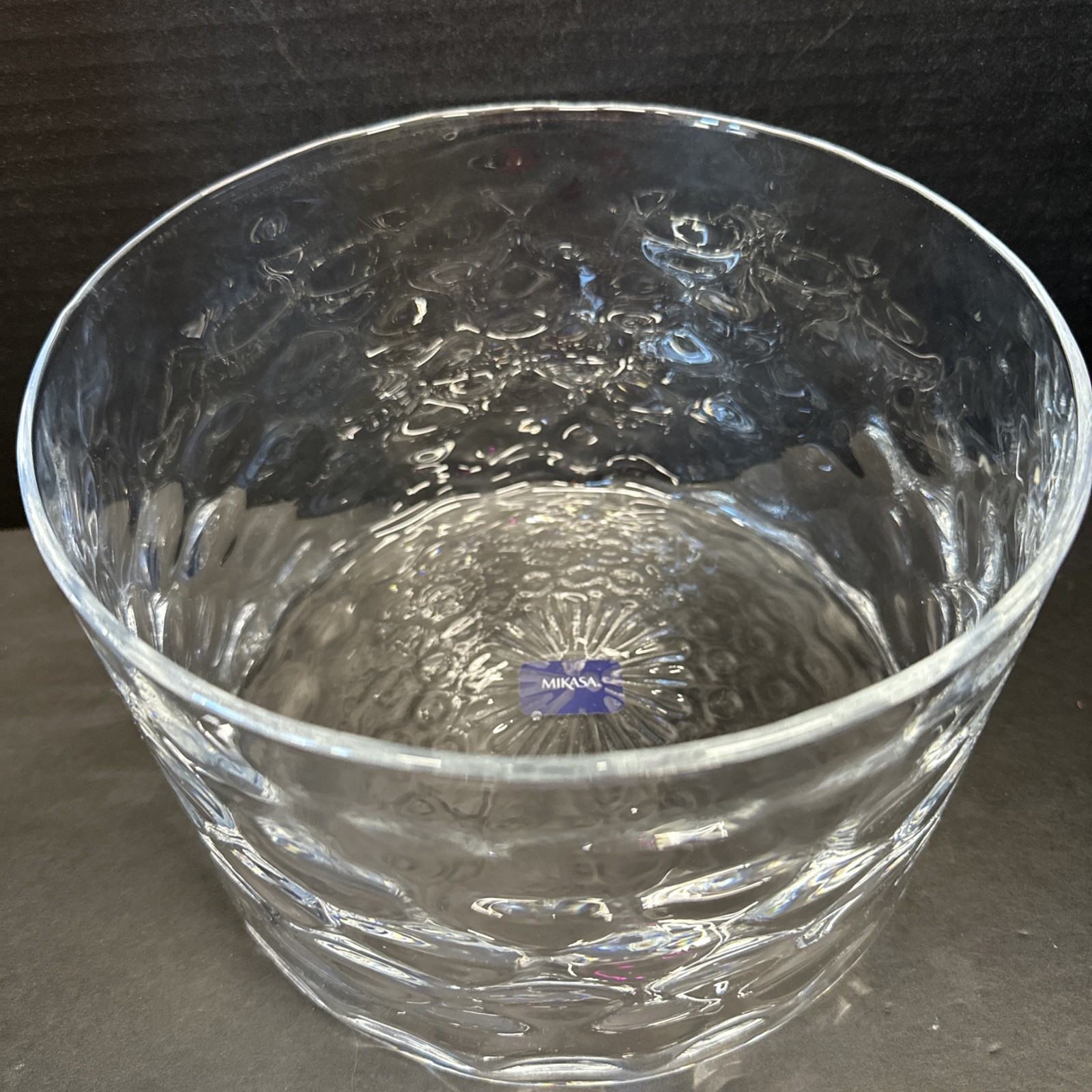 Mikasa Crystal Serving Bowl Pebblestone MCM Elegant Dining Serve Ware