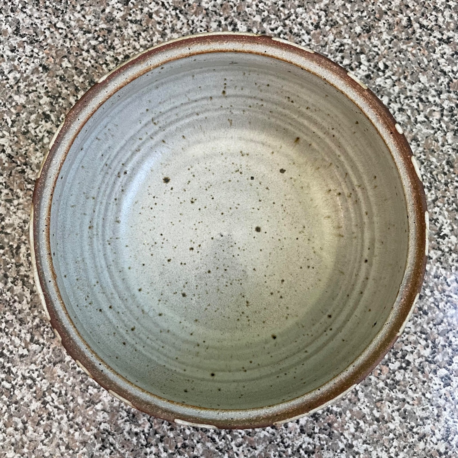 Studio Art Pottery Bowl Glazed Pottery Earth Colors Signed Artist Hand Made