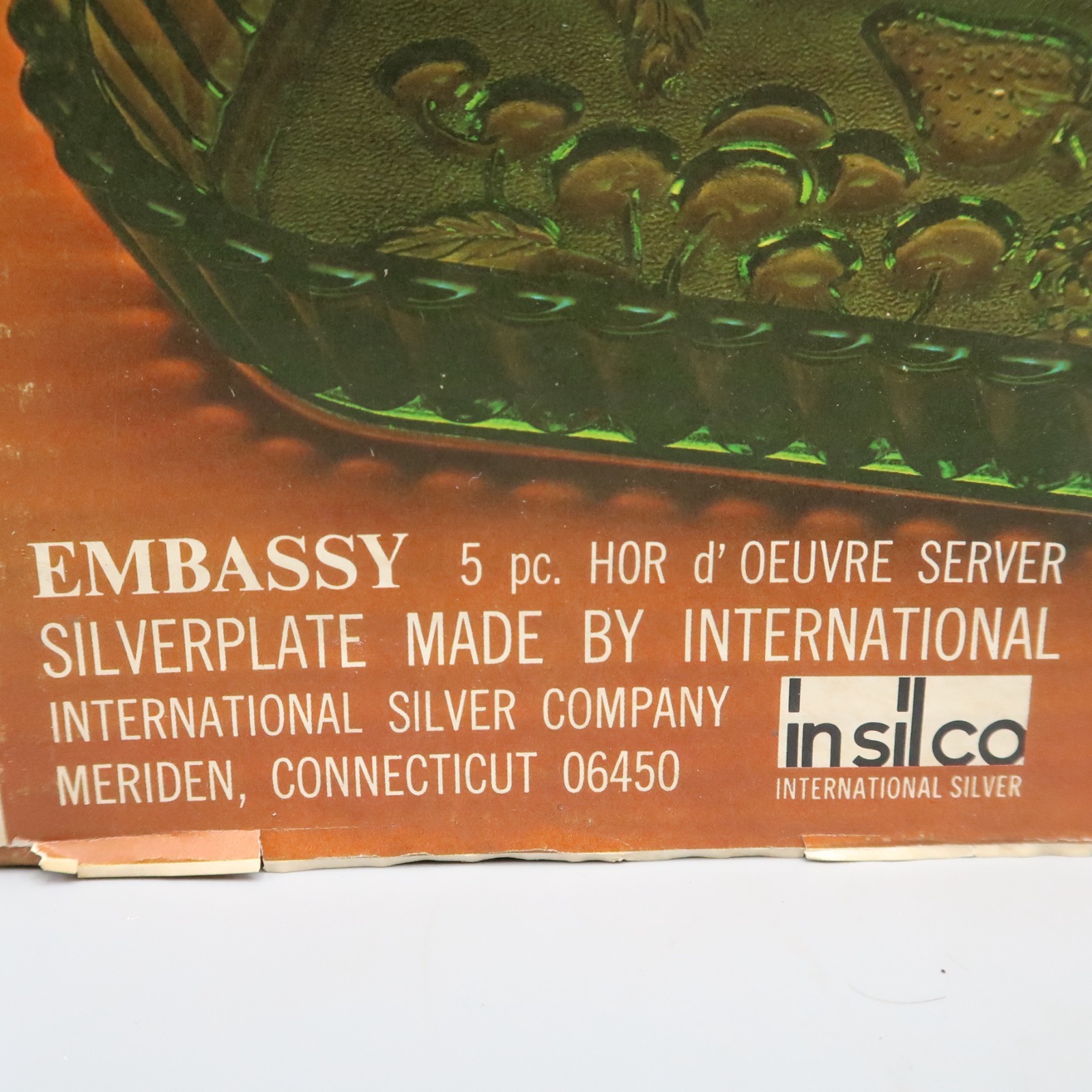 Green Glass 5 Divided Server Nut Relish Candy Tray Indiana Glass Co. MCM