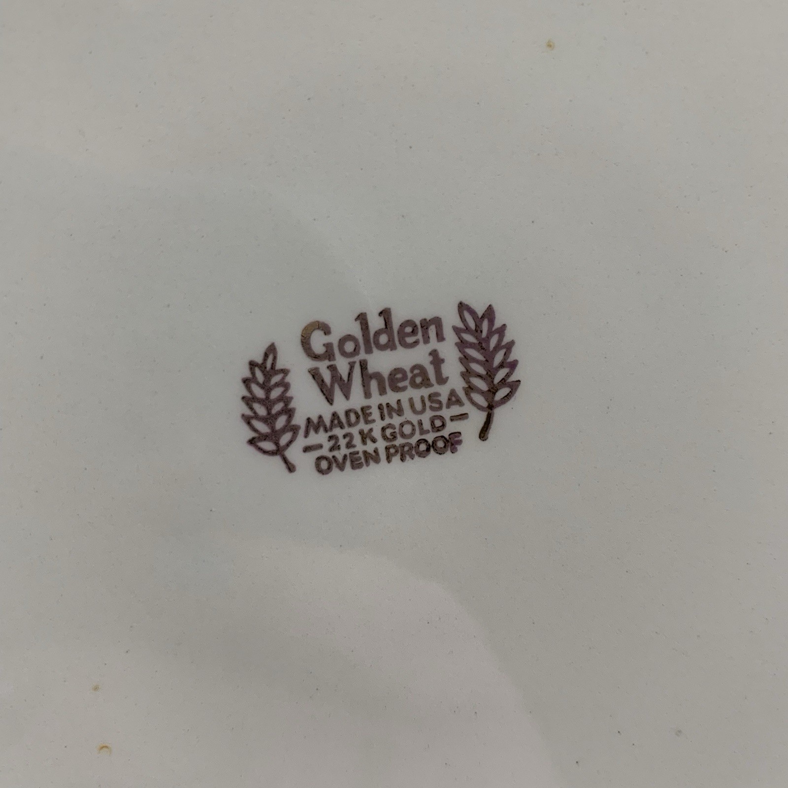Vintage Homer Laughlin Golden Wheat 9″ Dinner Plates 22K Gold Trim Set of 7