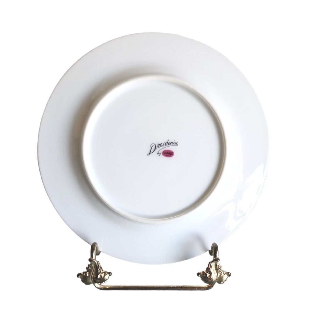 Vintage Sango Bread and Butter Plate Dresdenia 6 1/2″ White & Floral Japan