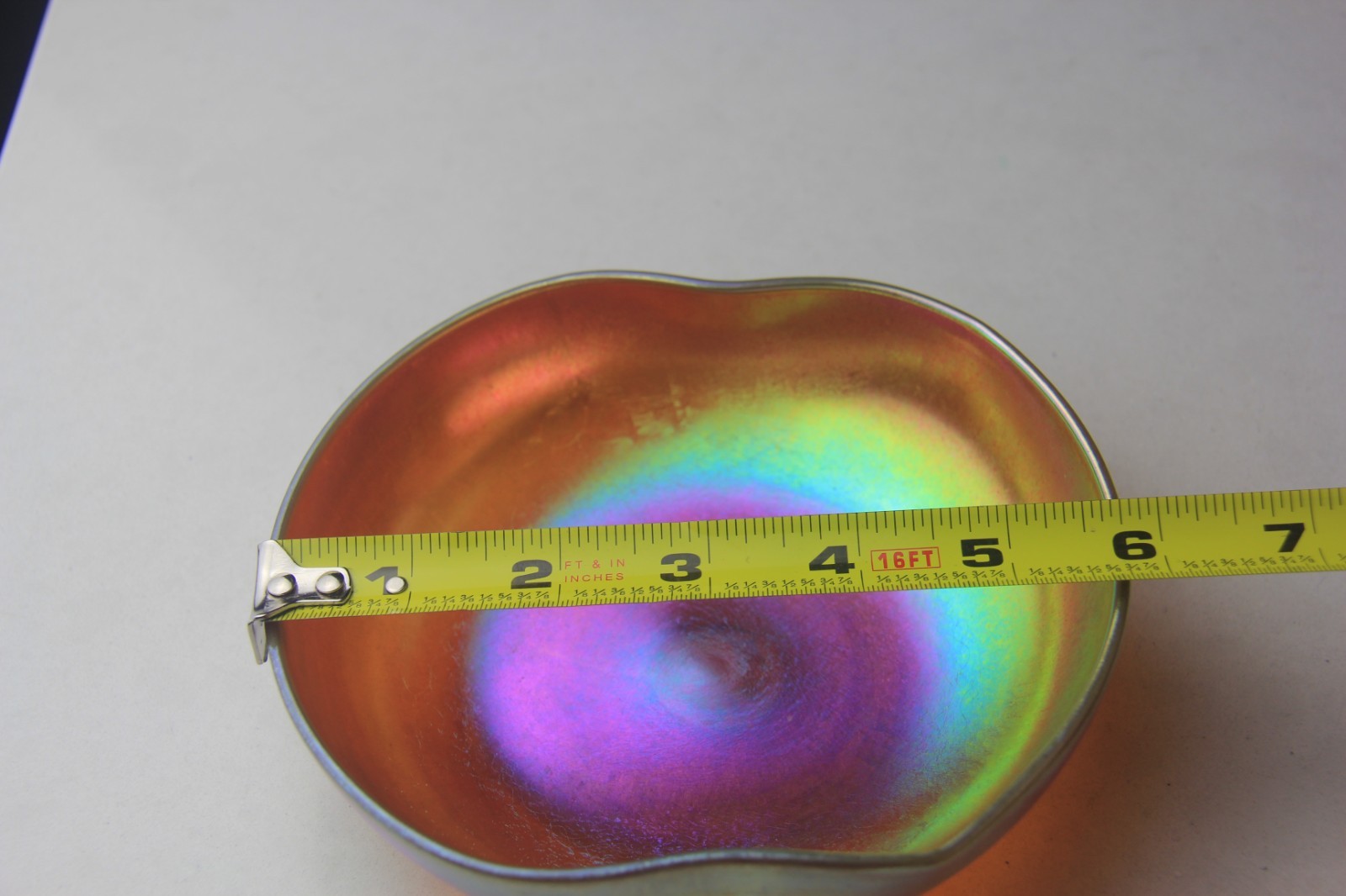 Antique Kew-Blas Gold Iridescent Bowl with Pinched Sides Signed!