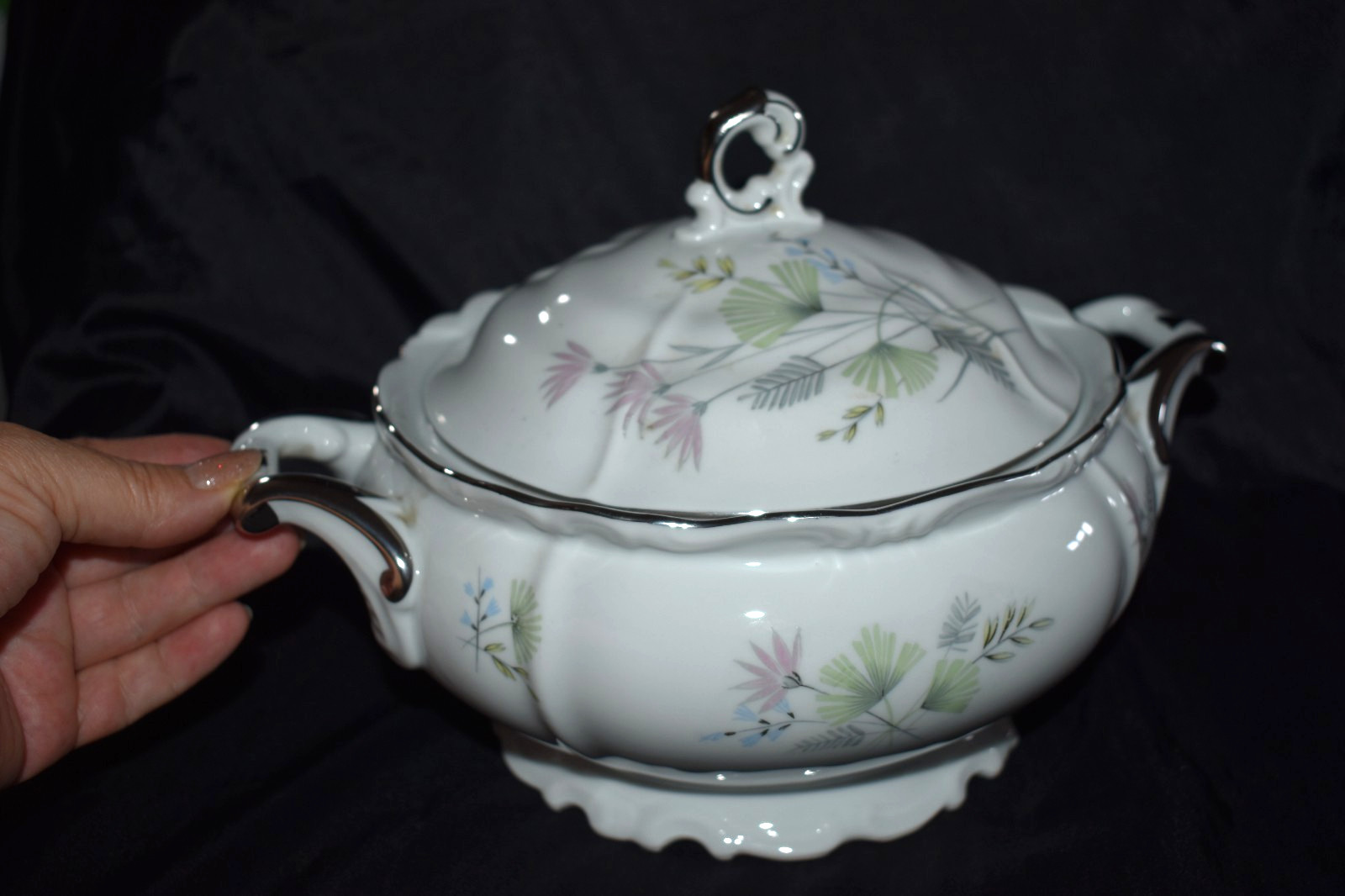 Vintage EDELSTEIN Maria Theresa Bavaria Germany Tureen Covered Bowl 1962 3
