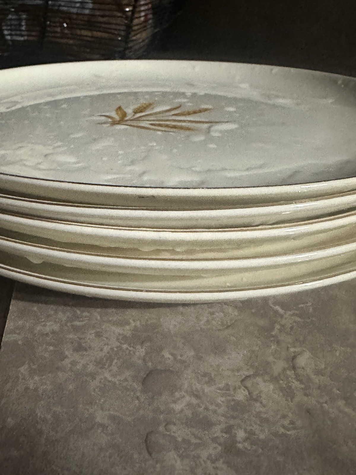 Vintage Golden Wheat dish set