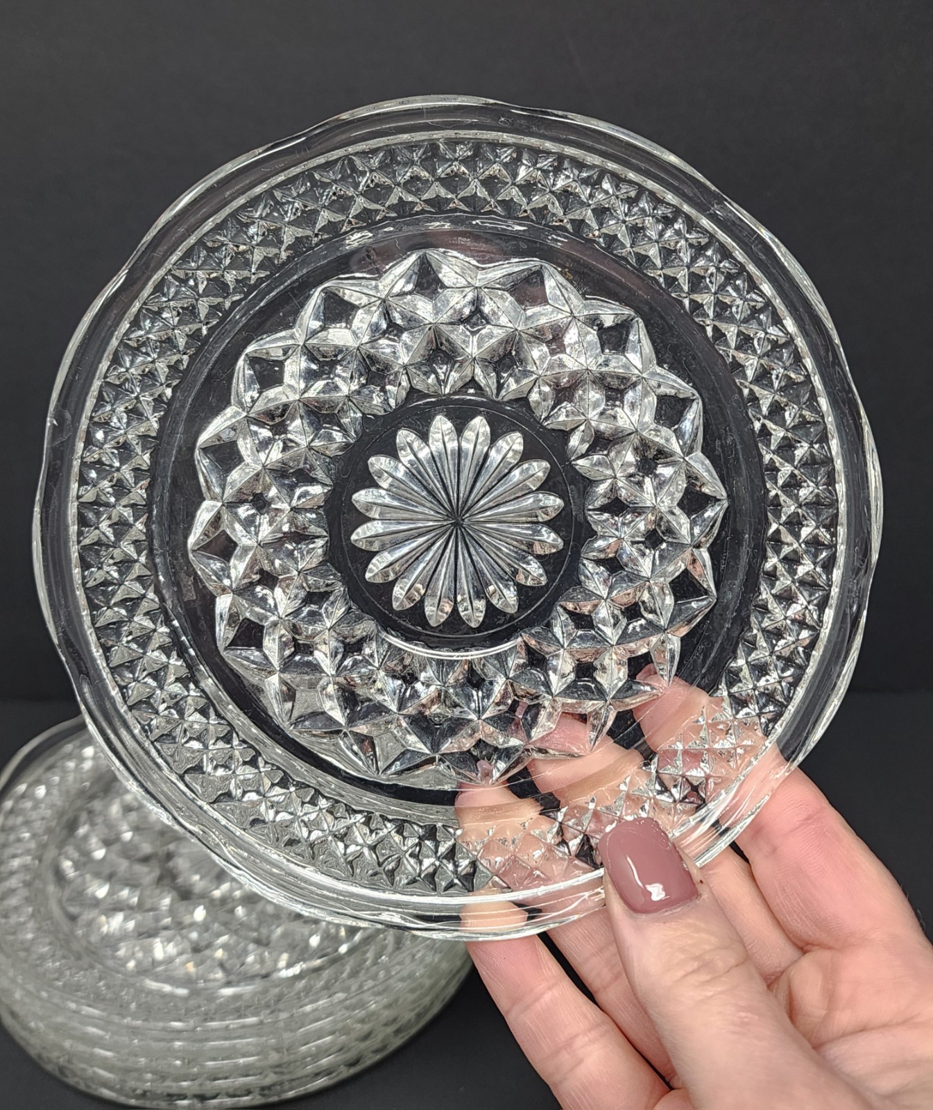 Set of 6 Anchor Hocking Wexford Bread Butter Dessert 6″ Plates Scalloped Edges