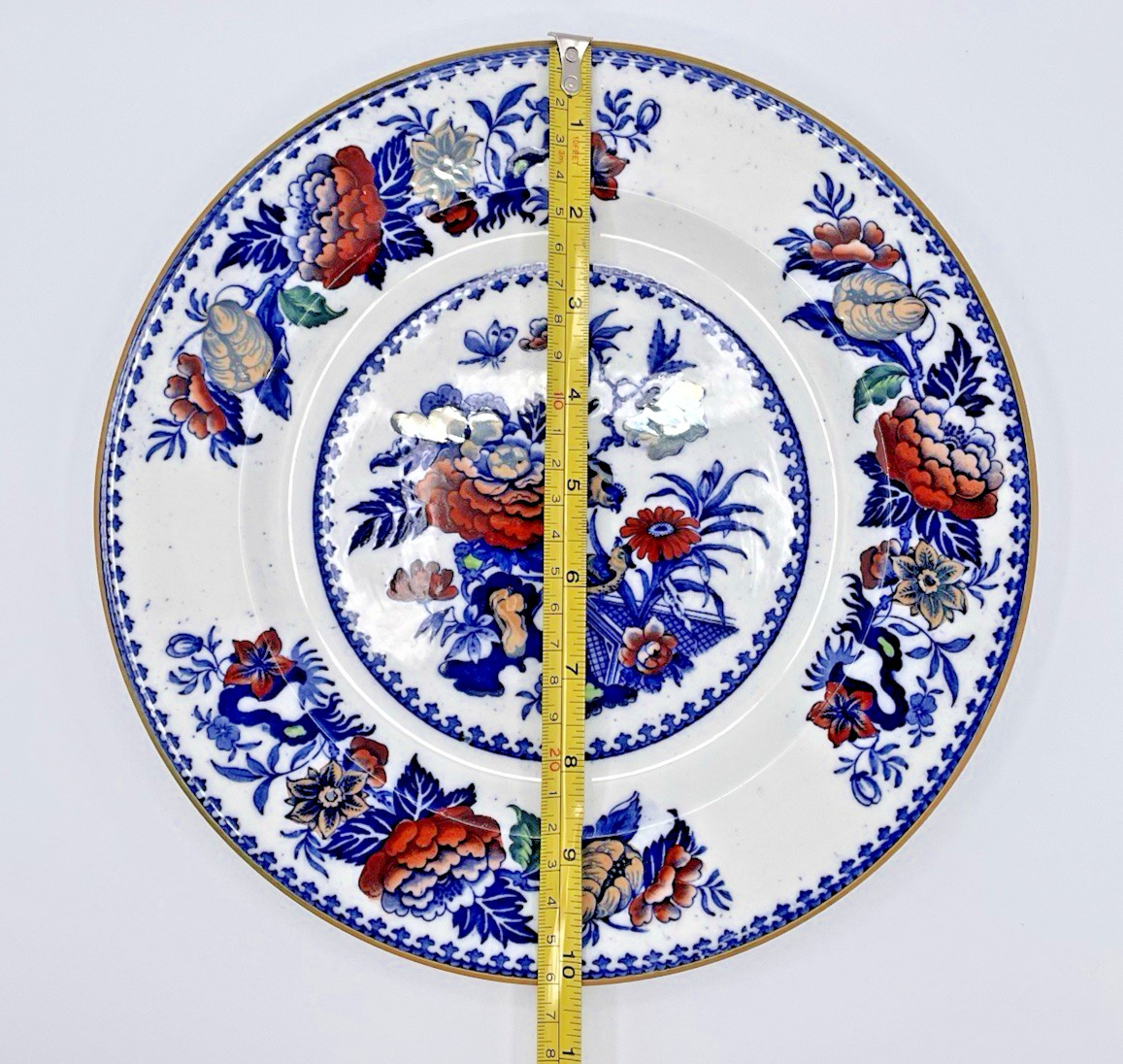 Wedgwood ‘Bullfinch’ Luster Dinner Plate Smooth Rim Polychrome Rare 1918 Antique
