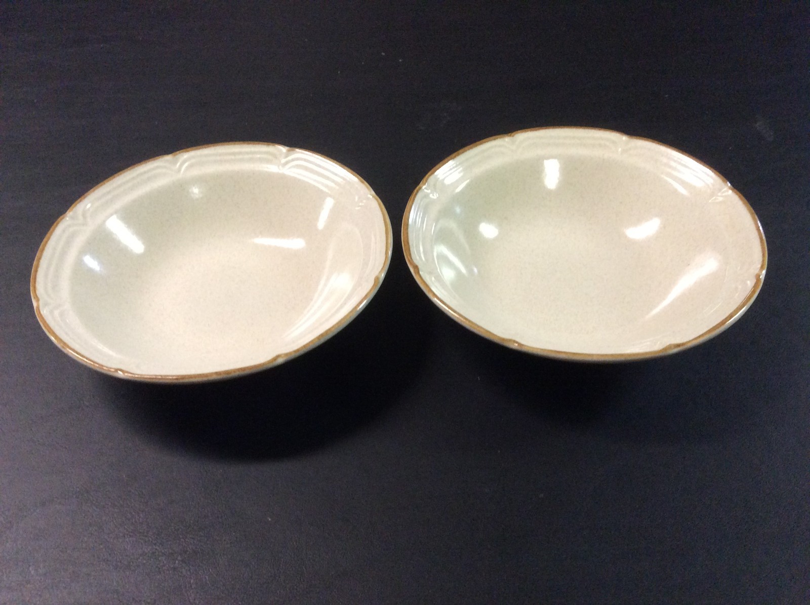 Set of 2 Baroque Hearthside Stoneware Japan 6-1/2 Inch Soup Bowls (Excellent)