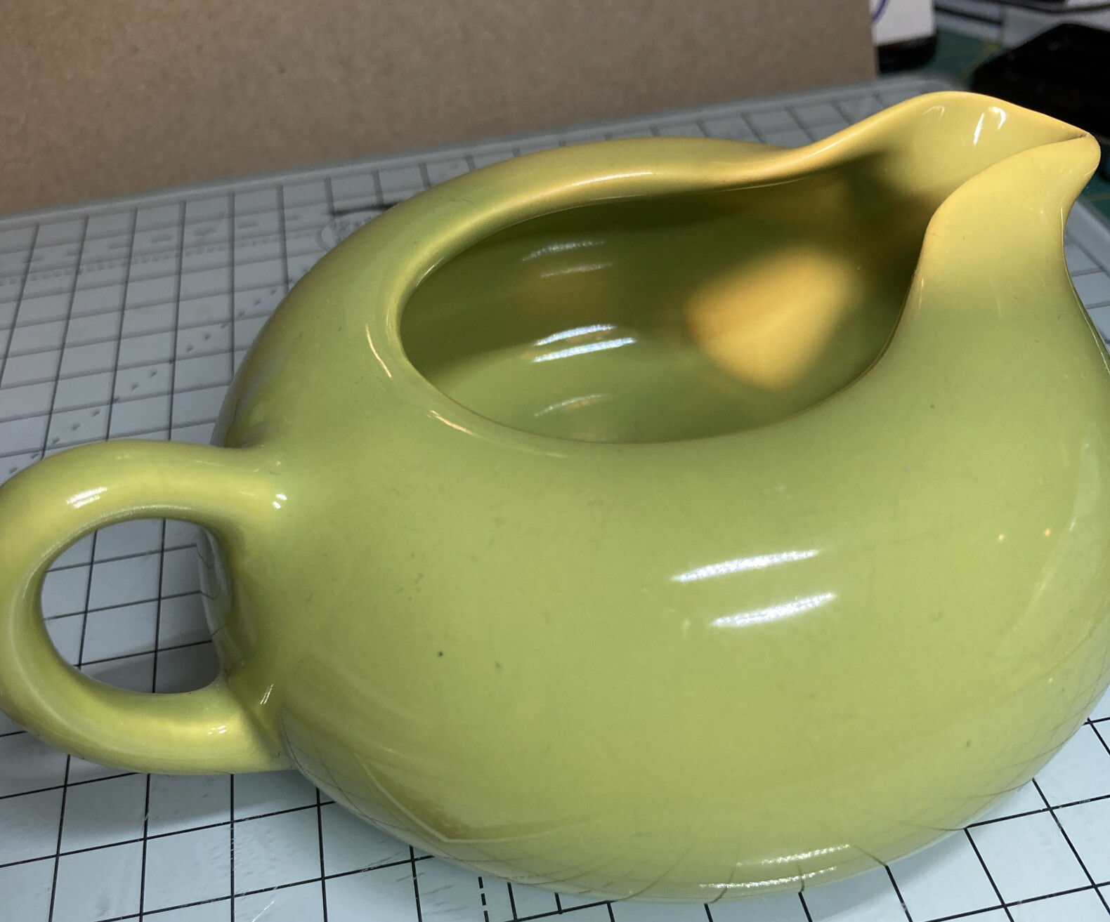 VTG CA Malibu Modern Pottery- Hollydale Chartreuse Creamer