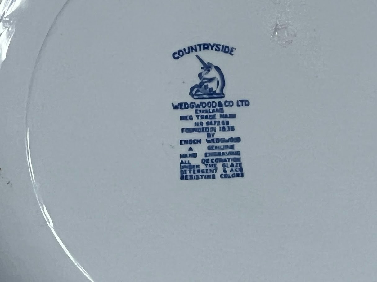 Wedgewood Dinnerware Countryside Pattern 10″ DINNER PLATE 1963-64